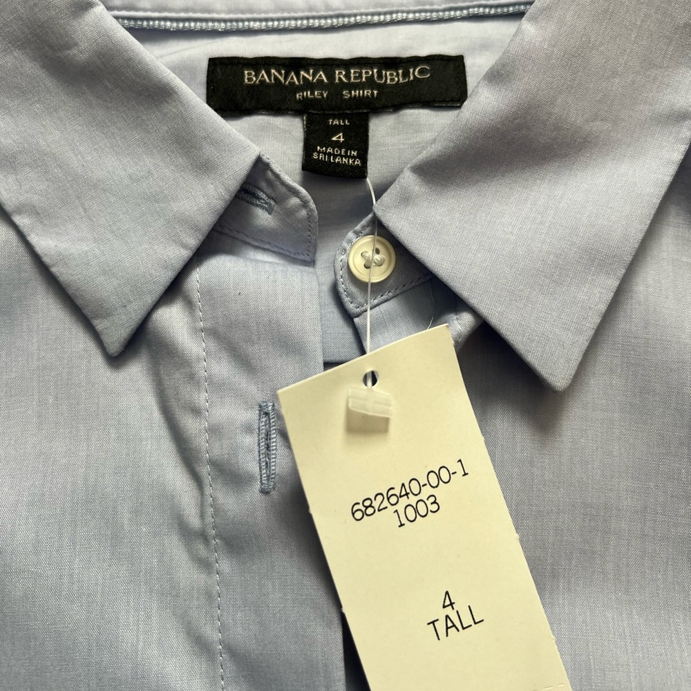 Banana Republic Classic Blouse Size 4 Tall - Picture 3 of 6